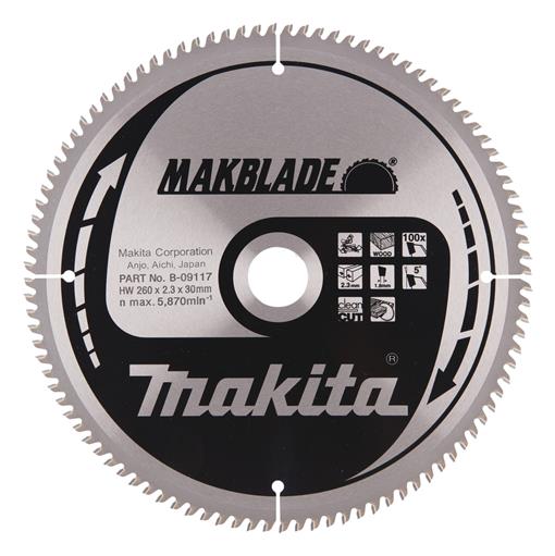TCT MAKBlade žagin list 260X30mm - B-09117