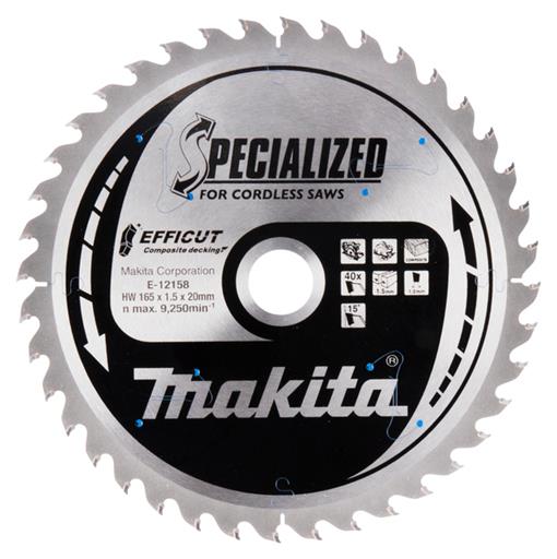 Žagin list Efficut 165x20x40Z za lesne kompozite - E-12158