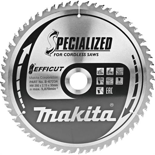 TCT žagin list EFFICUT 260X30mm - B-67234