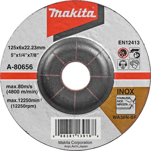 Vbočena brusilna plošča 125X6mm - A-80656