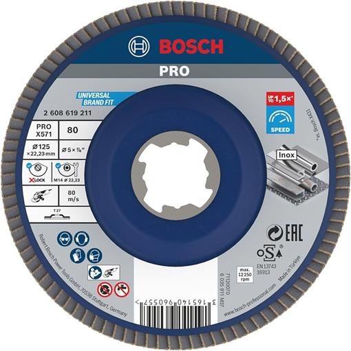 X-LOCK lamelna plošča 125mm G80 - 2608619211