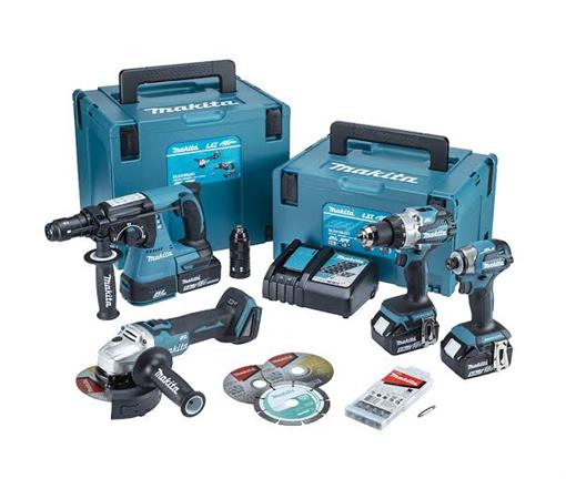 Akumulatorski set (DHP489 + DGA504 + DHR243 + DTD173) - DLX4195JX1