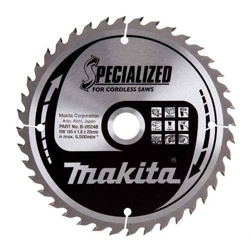 List krožne žage TCT Specialized 165x20mm b-09248