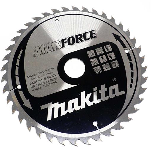 List krožne žage TCT MAKForce 210x30mm 40.zob - B-08501
