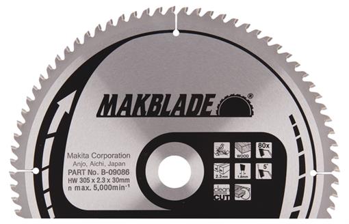 List krožne žage TCT Makblade 260x30mm 80.zob -B-09086