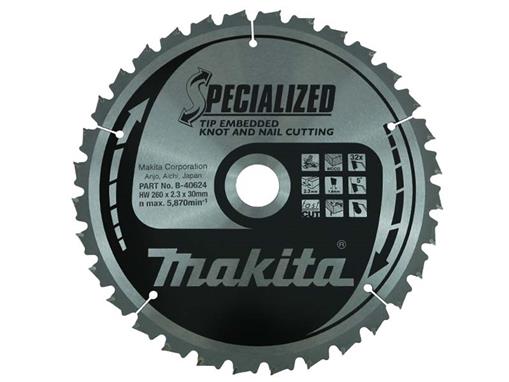 TCT Žagin list 260x30mm 32.zob - B-40624