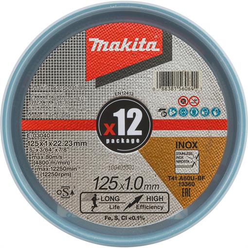 Tanka rezalna plošča 125x1mm - E-03040-12