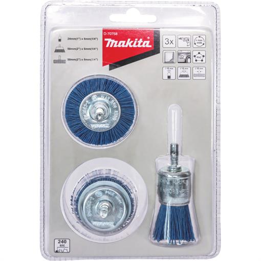 3 delni set najlonskih krtač za vrtalnike - D-70758