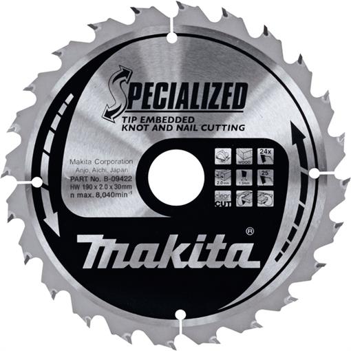 TCT Specialized žagin list 190x30mm 24.zob - B-09422