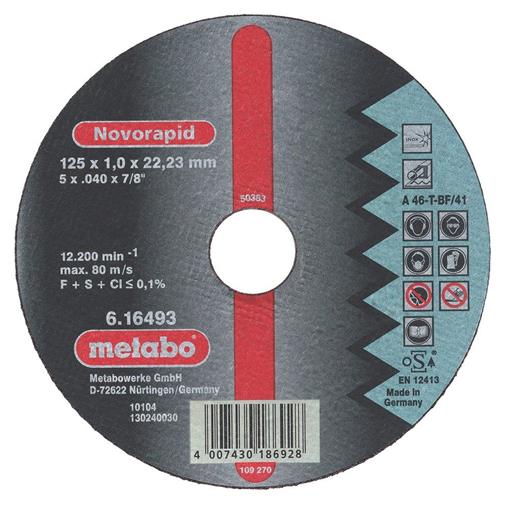Rezalka Novorapid 125 x 1,0 x 22,23 Inox, TF 41 - 616271000