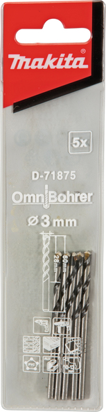 Večnamenski sveder 3x60 - D-71875