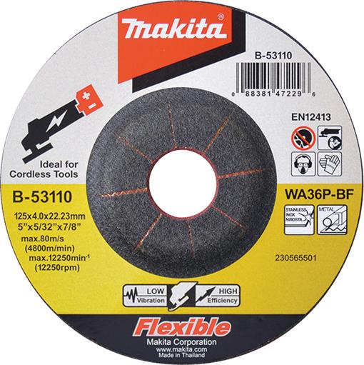 Upogljiva brusilna plošča 125X4mm - B-53110