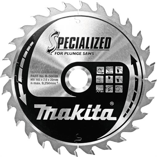 TCT žagin list (AC/DC) 165x20mm - B-56699