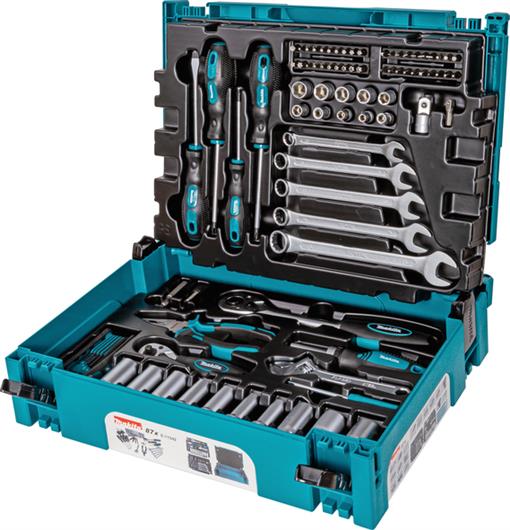 87-del.set ročnega orodja, vij. nastavkov MAKPAC - E-11542