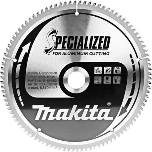 TCT Specialized žagin list ALU 260X30mm - B-09662